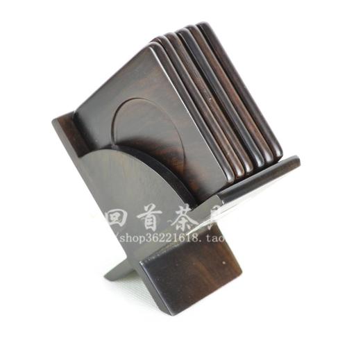 温润时光，礼遇茶心 黑檀木茶杯垫套装的东方雅韵